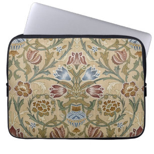 Funda Para Portátil Brocado floral simétrico vintage de William Morris