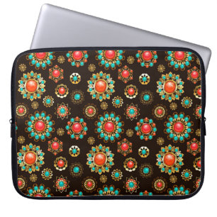 Funda Para Portátil Broches Étnicos Patrón Continuo