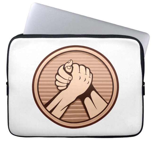 Funda Para Portátil Bronce en lucha armada (Frente)