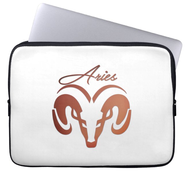 Funda Para Portátil Bronze Aries el Ram Zodiac (Frente)