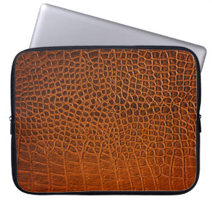 Funda Para Portátil Brown crocodile leather