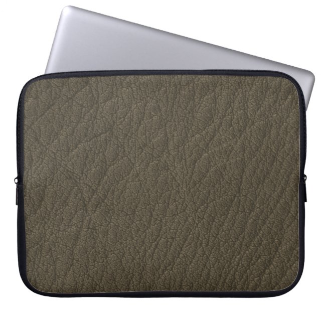 Funda Para Portátil Brown Leather Masculine Rustic Skin (Frente)