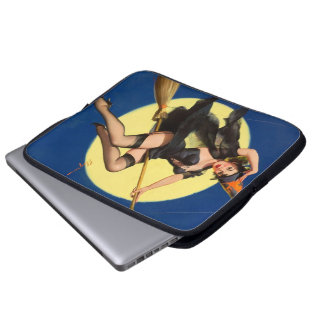 Funda Para Portátil Bruja de Halloween Chica Pin Up
