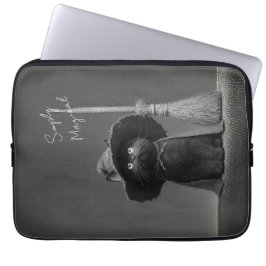 Funda Para Portátil Bruja Gato Simplemente Mágica