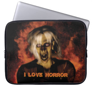 Funda Para Portátil Bruja malvada con calabaza. Halloween