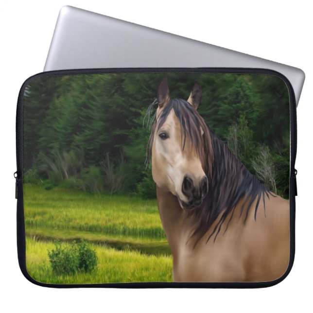 Funda Para Portátil Buckskin Horse (Frente)