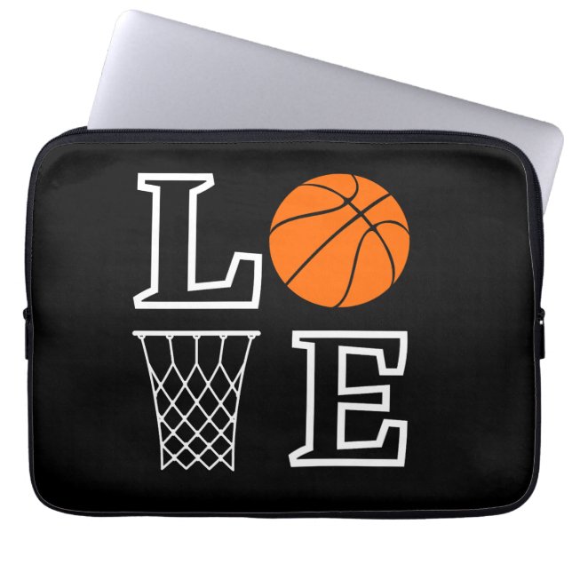 Funda Para Portátil Bucles de baloncesto, regalo del jugador de balonc (Frente)