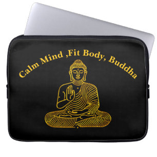 Funda Para Portátil Buda de oro en paz