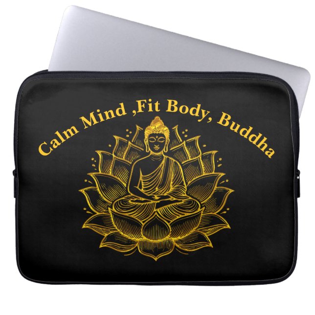 Funda Para Portátil Buda en Lotus Flower (Frente)