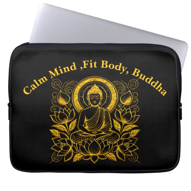 Funda Para Portátil Buddha Amid Lotus Flowers (Frente)