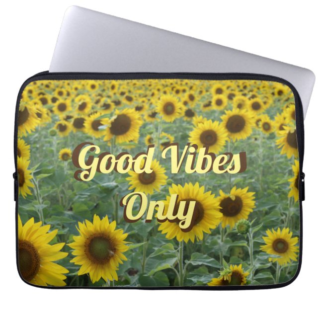 Funda Para Portátil Buena sensación de los girasoles brillantes (Frente)