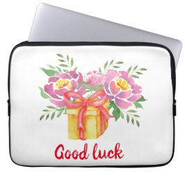 Funda Para Portátil Buena suerte Watercolor peonies Cute