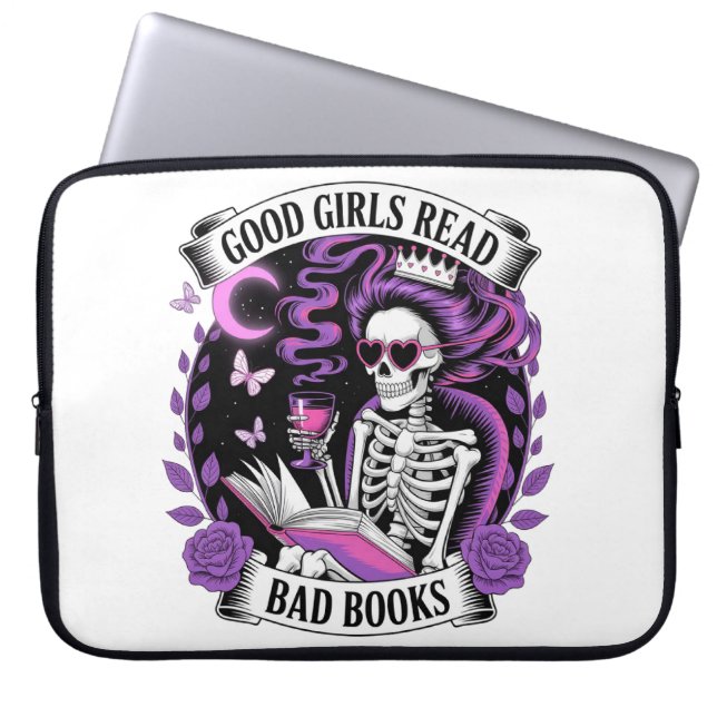 Funda Para Portátil Buenos Chicas leen libros malos (Frente)