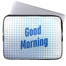 Funda Para Portátil Buenos Días Puntos Azules
