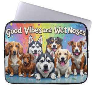 Funda Para Portátil Buenos vibraciones y nueces húmedas Doodles juguet