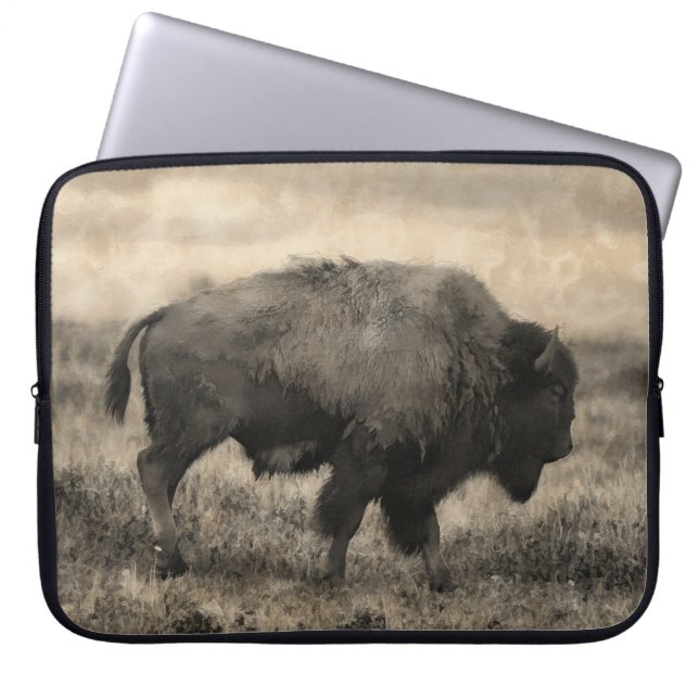 Funda Para Portátil Búfalo Americano - Plains Bison (Frente)