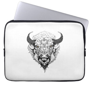 Funda Para Portátil Búfalo Bison Wild Animal Nature Ilustracion Arte