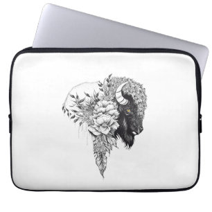 Funda Para Portátil Búfalo Bison Wild Animal Nature Ilustracion Arte