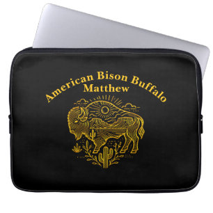 Funda Para Portátil Búfalo dorado que brilla bajo el sol cerca de las