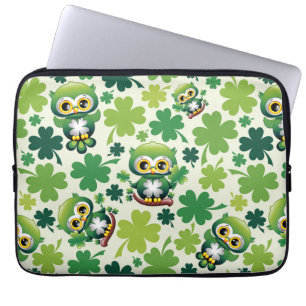 Funda Para Portátil Búho Bebé Lindo Cartoon de San Patricio