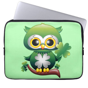 Funda Para Portátil Búho Bebé Lindo Cartoon de San Patricio