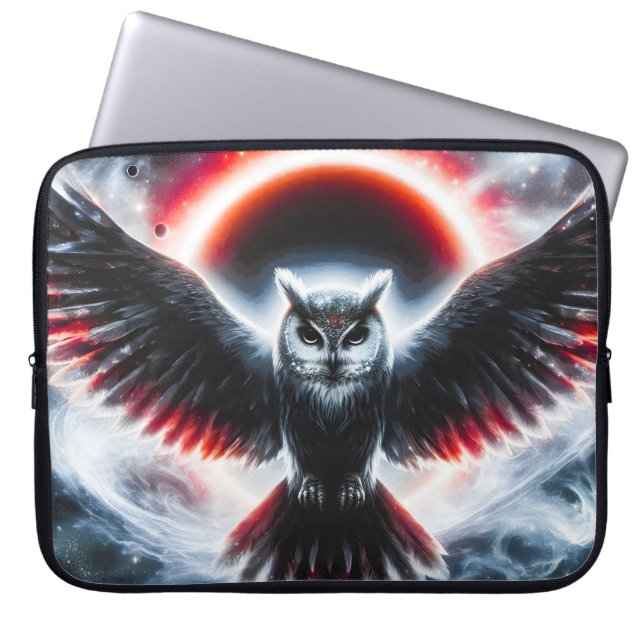 Funda Para Portátil Búho Celestial Cósmico Místico (Frente)