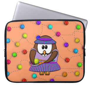 Funda Para Portátil búho de tenis - chica
