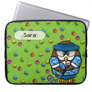 Funda Para Portátil búho golfista