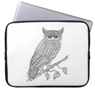 Funda Para Portátil Búho mágico inspirado que se sienta en rama