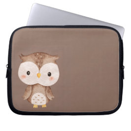 Funda Para Portátil Búho marrón lindo