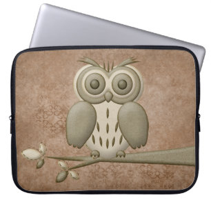 Funda Para Portátil Búho retro lindo y elegante en la manga del