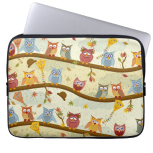 Funda Para Portátil búhos del otoño
