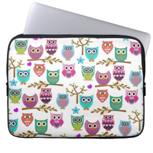 Funda Para Portátil búhos felices