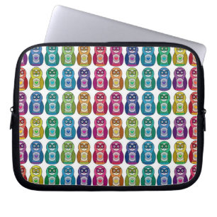 Funda Para Portátil Búhos lindos de Matryoshka del arco iris
