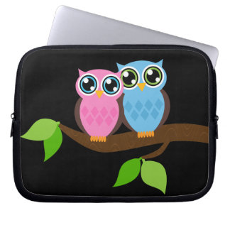 Funda Para Portátil Búhos románticos dulces