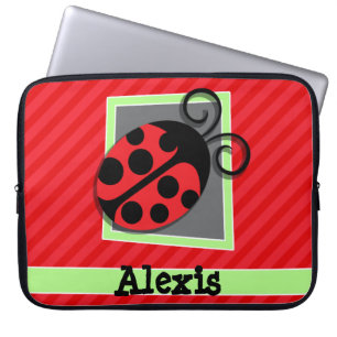 Funda Para Portátil Buitre de cola, franjas rojas escarlatas