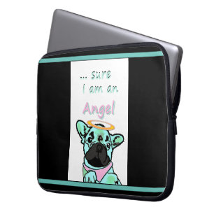 Funda Para Portátil Bulldog Francés Ángel