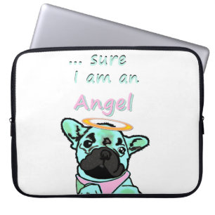 Funda Para Portátil Bulldog Francés Ángel