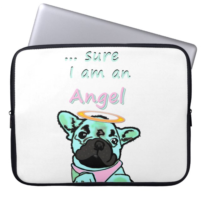 Funda Para Portátil Bulldog Francés Ángel (Frente)