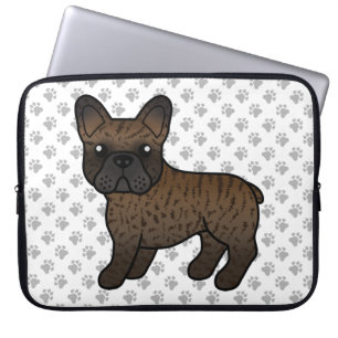 Funda Para Portátil Bulldog Francés Atigrado Perro De Dibujos Animados