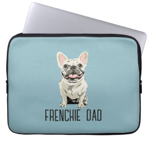 Funda Para Portátil Bulldog Francés Blanco, Papá Frenchie