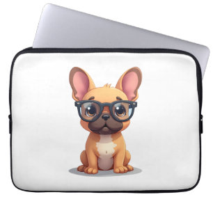 Funda Para Portátil Bulldog Francés con Gafas Copia