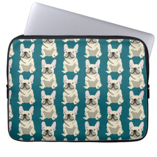 Funda Para Portátil Bulldog Francés Crema