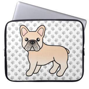 Funda Para Portátil Bulldog Francés Crema Perro De Dibujos Animados Li
