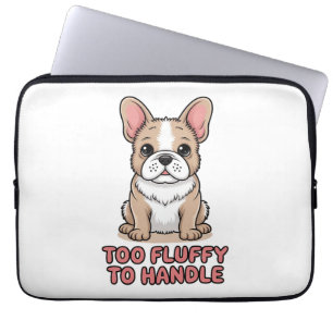 Funda Para Portátil Bulldog Francés Esponjoso Demasiado Esponjoso para