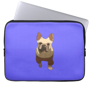 Funda Para Portátil Bulldog Francés, Lila Púrpura