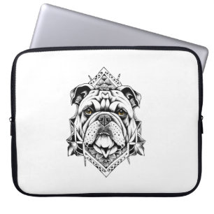 Funda Para Portátil Bulldog inglés Mascota Animal Nature Ilustracion A