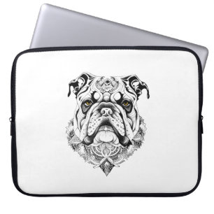 Funda Para Portátil Bulldog inglés Mascota Animal Nature Ilustracion A