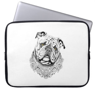 Funda Para Portátil Bulldog inglés Mascota Animal Nature Ilustracion A