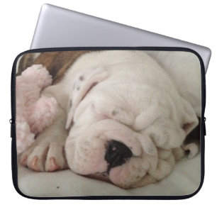 Funda Para Portátil Bulldog suave y suave de aguacate